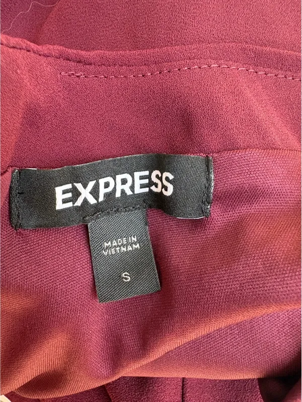 Express Women's Burgundy Sleeveless Midi Dress Size S with Multi-Strand Beaded 3 - Image 5