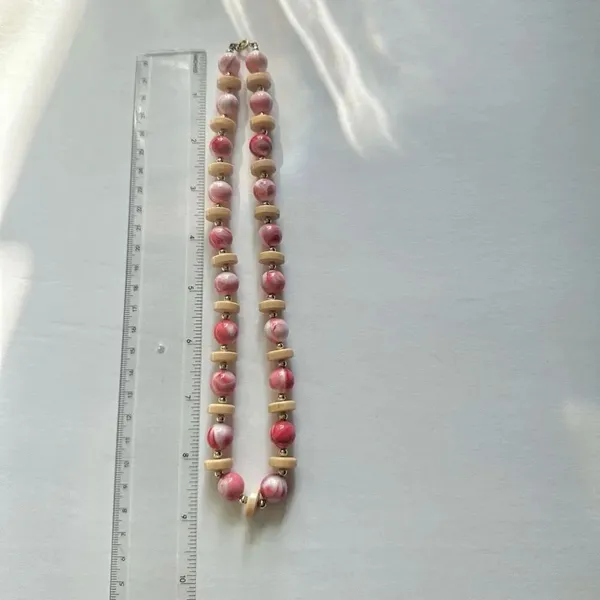 Orange and yellow Gunther beaded necklace - Image 5