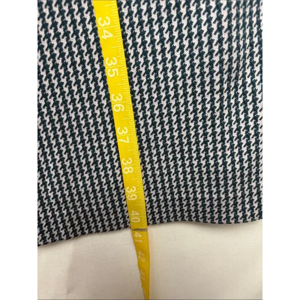 Boden size 16 boat neck Classic green white teal Houndstooth Shift Dress - Image 7