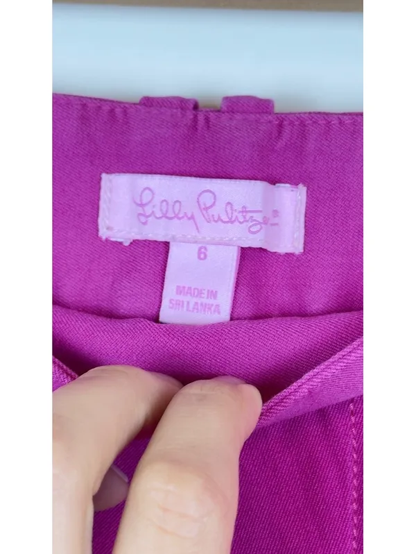 Lilly Pulitzer Sloane 5” Stretch Shorts Passion Pink Magenta Size 6 Preppy - Image 2