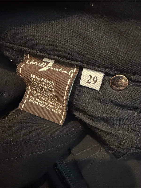 7 FOR ALL MANKIND black slim illusion pant - Image 5