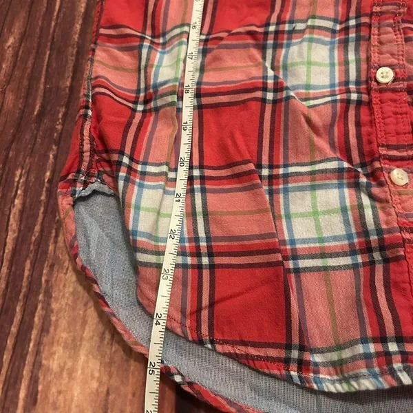 Vintage Women’s Abercrombie & Fitch Red Button Down Shirt Size Small - Image 5