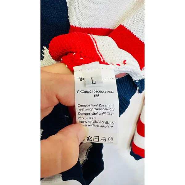 American Flag Patriotic Flag USA Striped Star Pullover Sweater size Large - Image 10