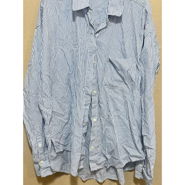 Abercrombie & Fitch Womens Blue White Striped Cotton Oversized‎ Shirt S - Image 4