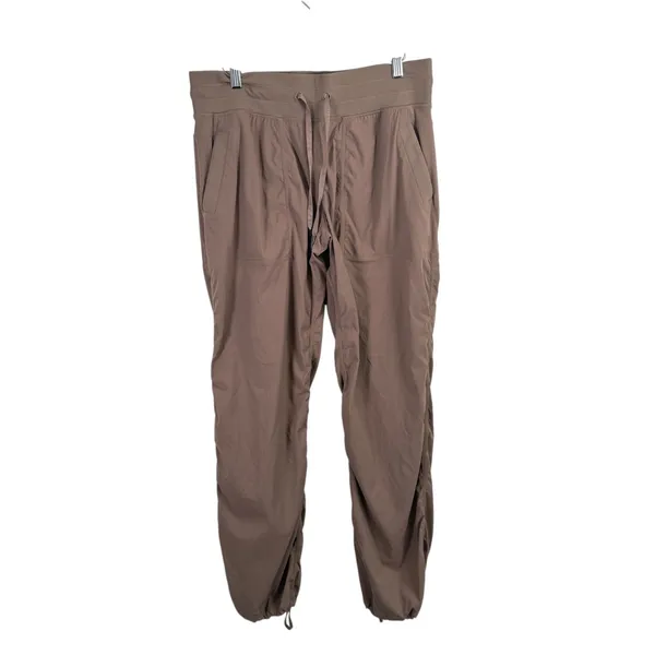 Lululemon Dance Studio Mid Rise Pant Taupetastic Full Length Travel Womens 10 - Image 2