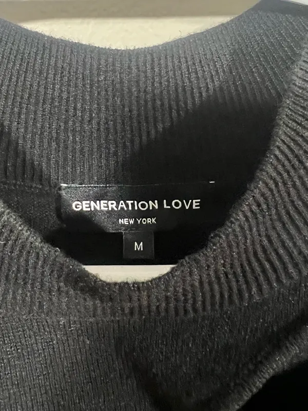 Generation Love Women’s Black Lulu Sweater Dress Size Medium - Image 7