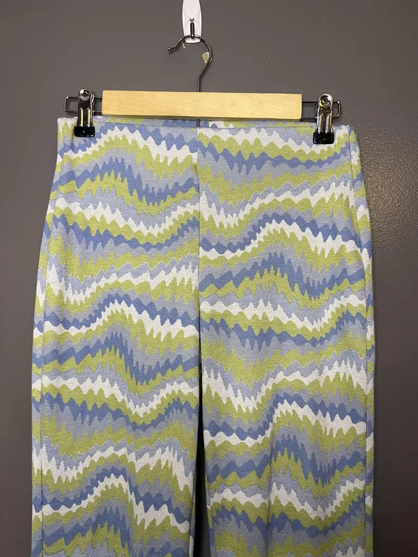 Urban Outfitters Pants Womens Small Multicolor Knit Flare Leg Geometric Stretch - Image 2