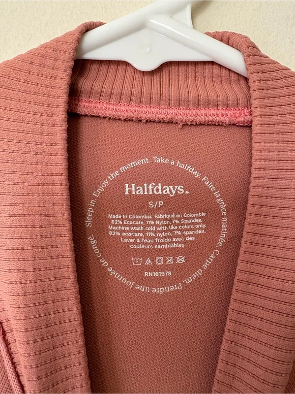 HALFDAYS Johnson Base Layer Top Mock Neck Pink Sz Small - Image 6