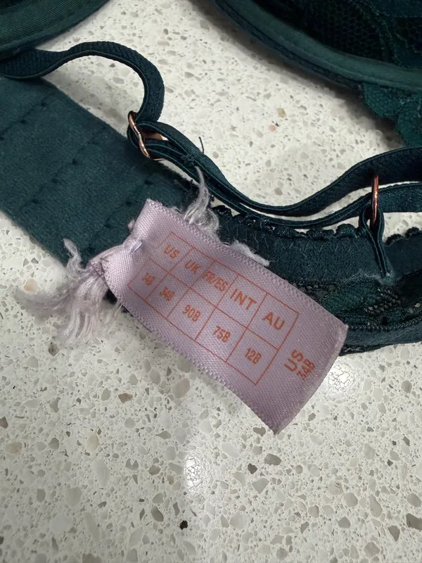 Savage X Fenty Women’s Bra Lingerie Push Up Lace Green 34 B EUC - Image 3
