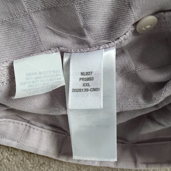 Madewell Garment Dyed Checkerboard Button Up Shirt NL027 Dusty Lavender Size XXL - Image 11