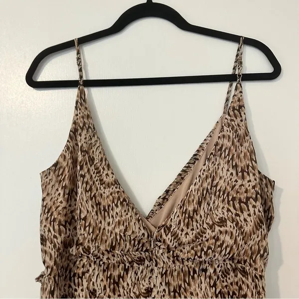 Bardot Ellie Faux Wrap Chiffon Dress Animal Python Print - Image 6