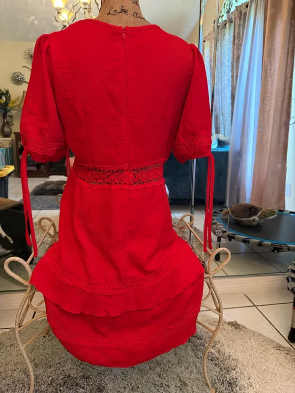 Super pretty red dress size M. ❤️ Size M - Image 6