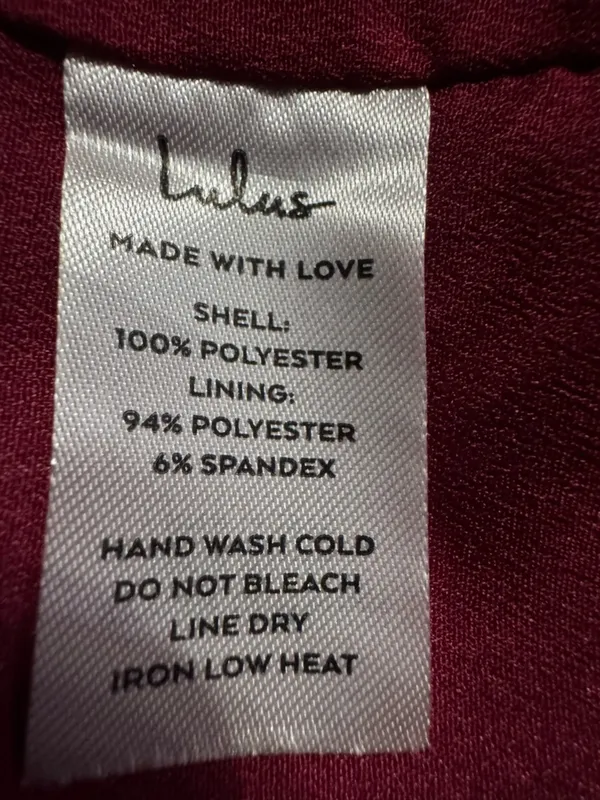 Lulus Dress‎ Lisette One Shoulder Mini Dress Burgundy Red Womens Size Small New - Image 11
