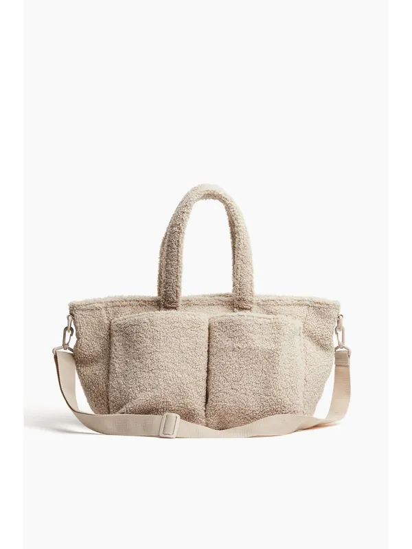 H&M Light Beige Teddy Bag - Image 2