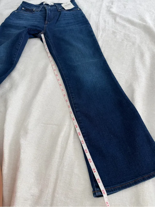 NWT Madewell Curvy Stretch Flare Crop Jeans Size 26 - Image 9