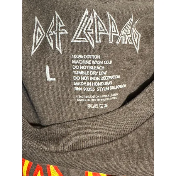 Def Leppard Large Adrenalize Graphic Tee 100% Cotton Album Art Band Shirt - Image 5