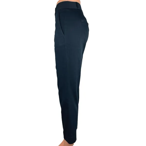 Banana Republic Navy Blue Mid Rise Career Cropped Straight Leg Pants Size 2 - Image 2