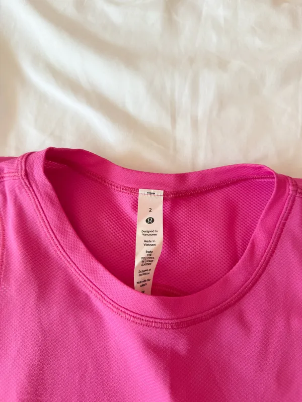 Lululemon Sonic Pink High-Neck Running And Training Tank Top Size 2 - Image 5