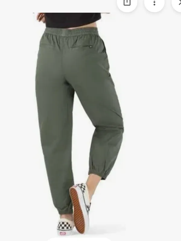 Vans Chamber II Jogger Women's Elastic Waistband Army Green Size XL Cotton Blend - Image 10