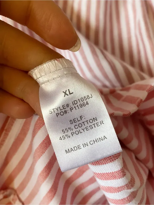 BiBi Cute Pink Pastel Stripe Ruffle Tier Puff Sleeve Babydoll Summer Dress Sz XL - Image 11
