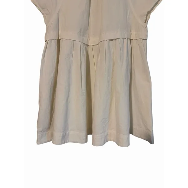 Free People Ronnie Cotton Poplin Mini Shirtdress White‎ Women's Size Small - Image 6