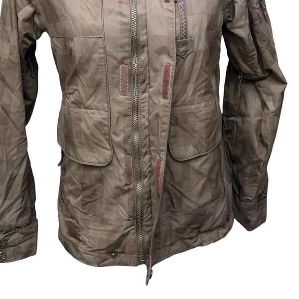 Sims Snowboard Ski Jacket Hood Winter Size Small‎ Brown With Green Lining - Image 10