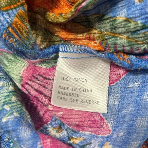 Rachel Roy Tropical Crinkle Medium Beach Wide Leg Pants Vacation Resortwear - Image 7