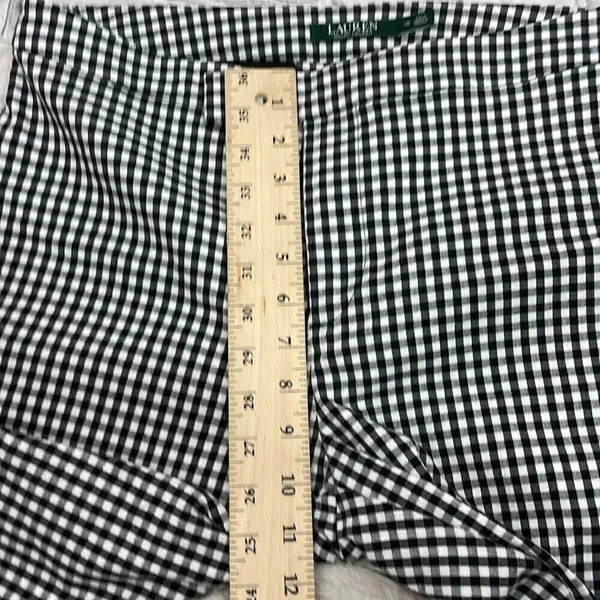 Lauren Ralph Lauren pants Black white Check Gingham print Size 10 - Image 11