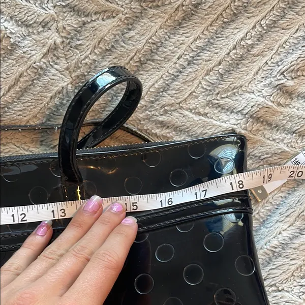 Kate Spade Tote Bag Large‎ Sophie Camellia Street Black PVC Patent Leather - Image 15
