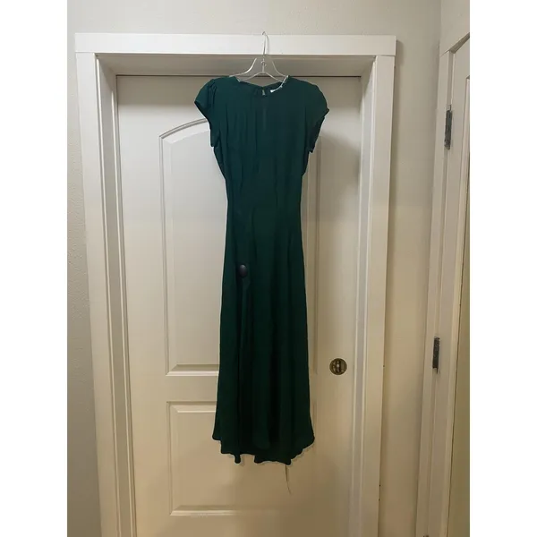 Reformation Gavin Dress Womens 2 Emerald Cut Out Back Maxi Party Wedding Guest - Image 2