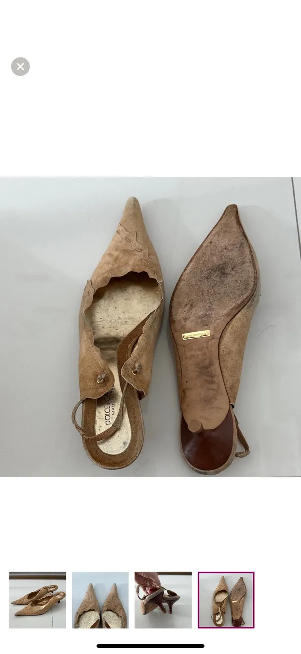 Rare vintage Dolce & Gabbana Tan Heels - Image 4