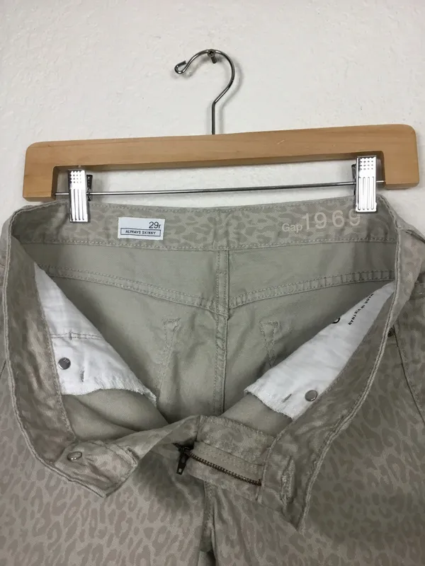 Gap Jeans Size 29 Womens Skinny Denim Animal Print Cotton Ten Casual Ankle Pants - Image 8