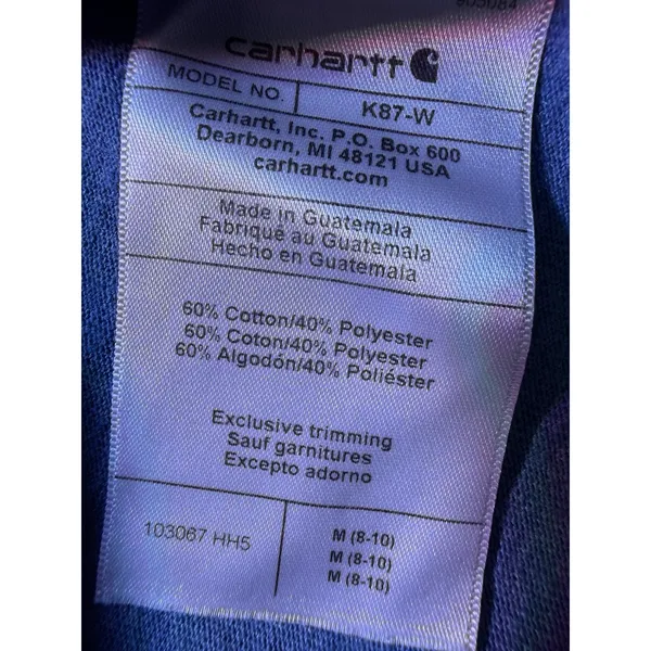 Carhartt Women's Blue Loose Fit Pocket Tee Sz M(8-10) (f5) - Image 5