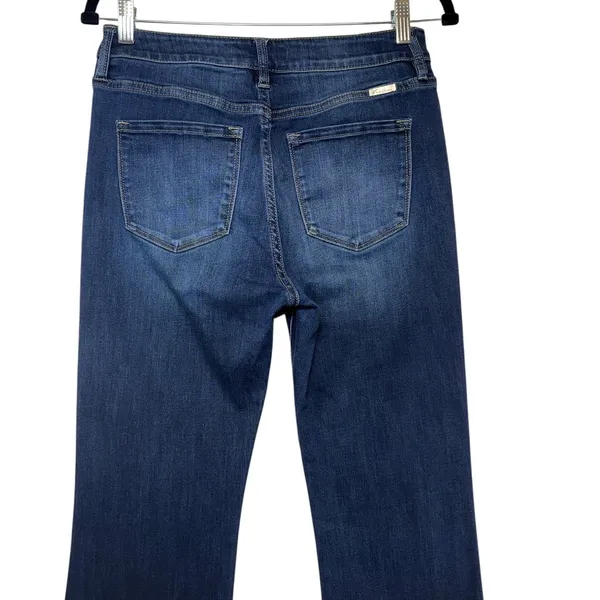 KanCan‎ High Rise Flare Jeans Dark Wash Side Slit Size 9/28 KC90001D - Image 9