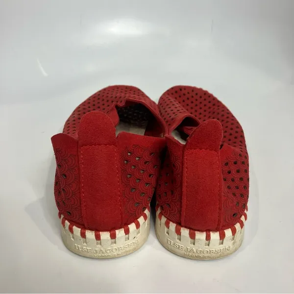 Ilse Jacobsen Tulip 139‎ slip on shoes red leather women’s size 40 - Image 5