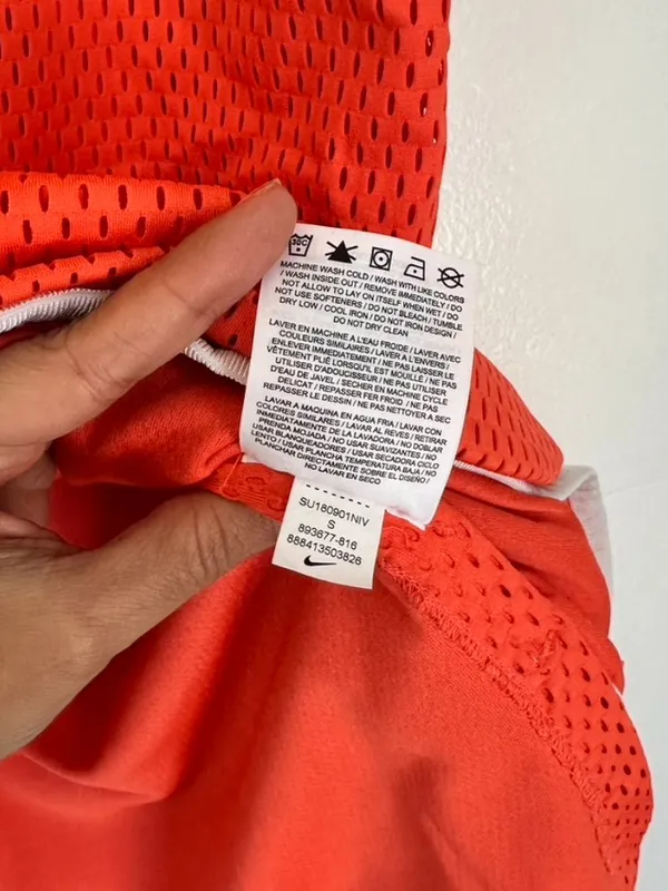 Nike Sportswear Mesh Orange Rush Coral Dress Size S - Image 6