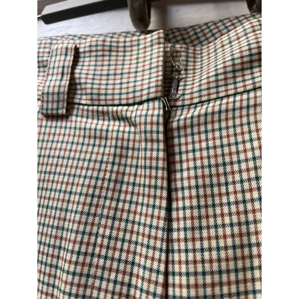 Vtg 90s Y2K DKNY Plaid Pants 2 Straight Leg Preppy Academic Teacher Business - Image 3