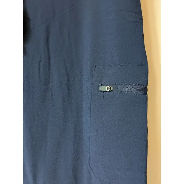 Adar Women’s Scrub Pants Medical Uniform Athletic Jogger Navy Zip Sz M - Image 5