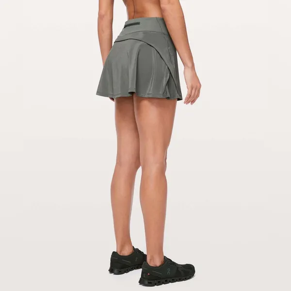Lululemon Play Off The Pleats Skirt 13 Grey Sage Size 4 - Image 4