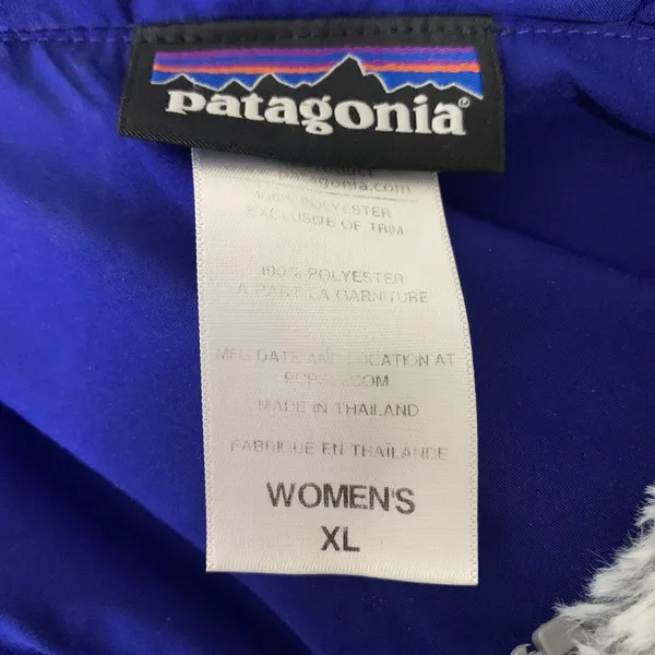 Patagonia Deep Pile Fuzzy Soft Cozy Full Zip Vest Women’s Sz XL Gray - Image 6