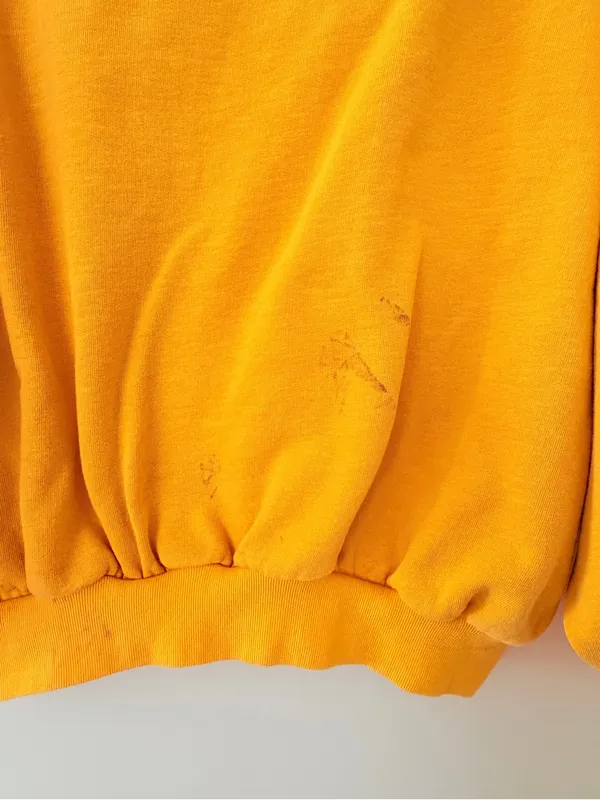 Polo Ralph Lauren Women's Yellow Vintage Fleece Logo, size XS - Image 9