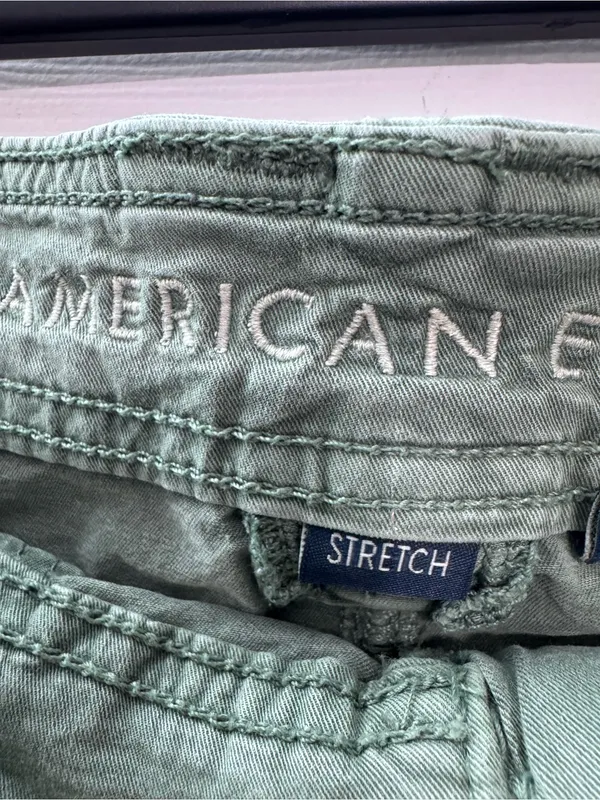AMERICAN EAGLE OUTFITTERS Sage Green Drawstring Hem Pants - Image 4