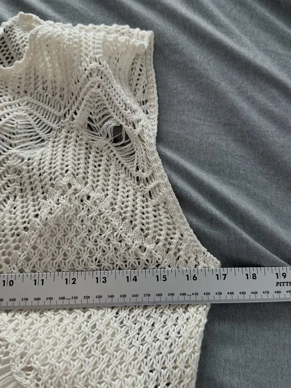Abercrombie & Fitch Women’s White Crochet Lace Mini Dress Size Large Boho - Image 7