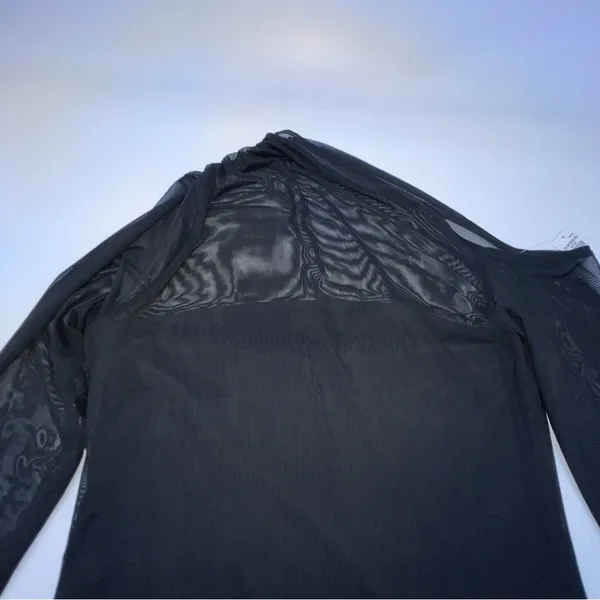 Abercrombie & Fitch Black Sheer Long Sleeve Blouse - Image 8