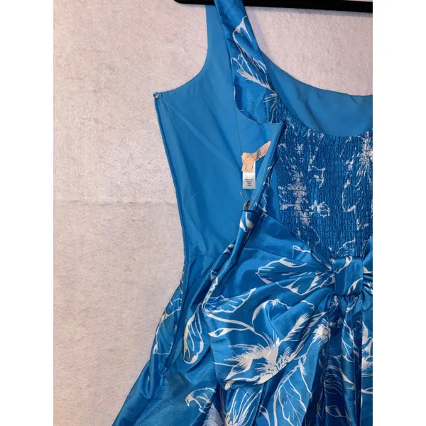 NWT Hutch Anthropologie Sleeveless Back-Bow Basque-Waist Mini Dress Blue Size L‎ - Image 6