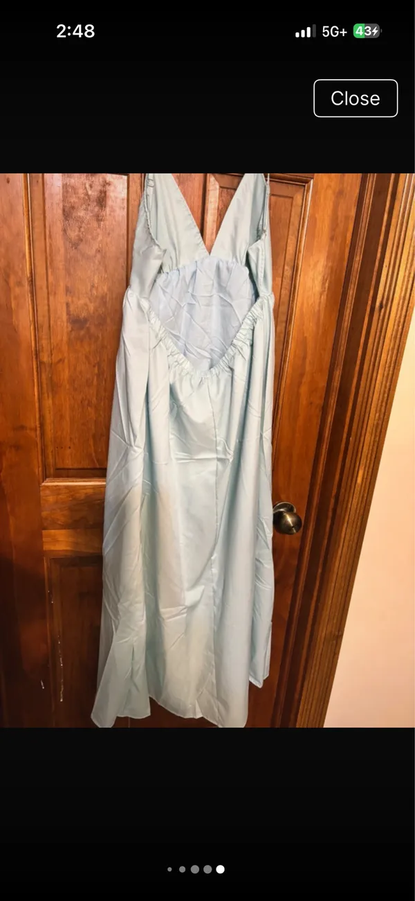 Ladies light blue dress Size L - Image 5
