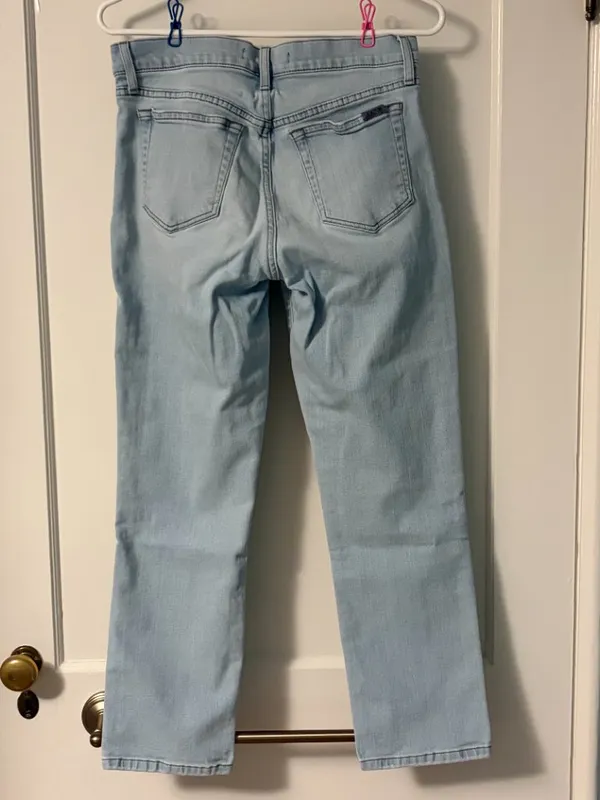 Joe's mid rise Mary Kate jeans cigarette tapered leg light wash size 28 cropped - Image 3