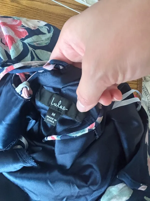 Lulu's Navy Floral Spaghetti-Strap Maxi Dress - Image 6