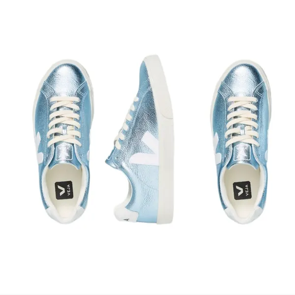 Veja Womens Esplar Low Sneakers Metallic Blue Lace Up size 6 - Image 8