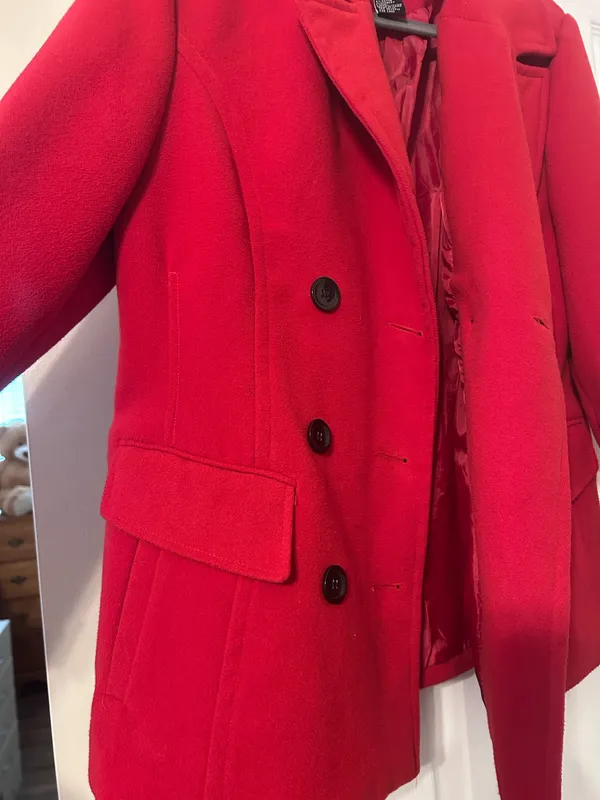 Red IB Diffusion Dress Coat Size L - Image 3